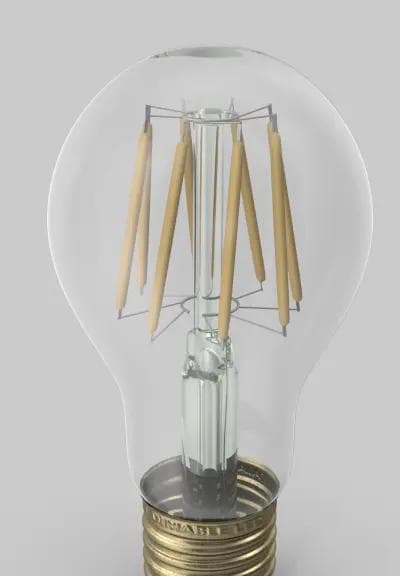 Złota żarówka, która nawiązuje do pomysłów na skuteczny copywriting.